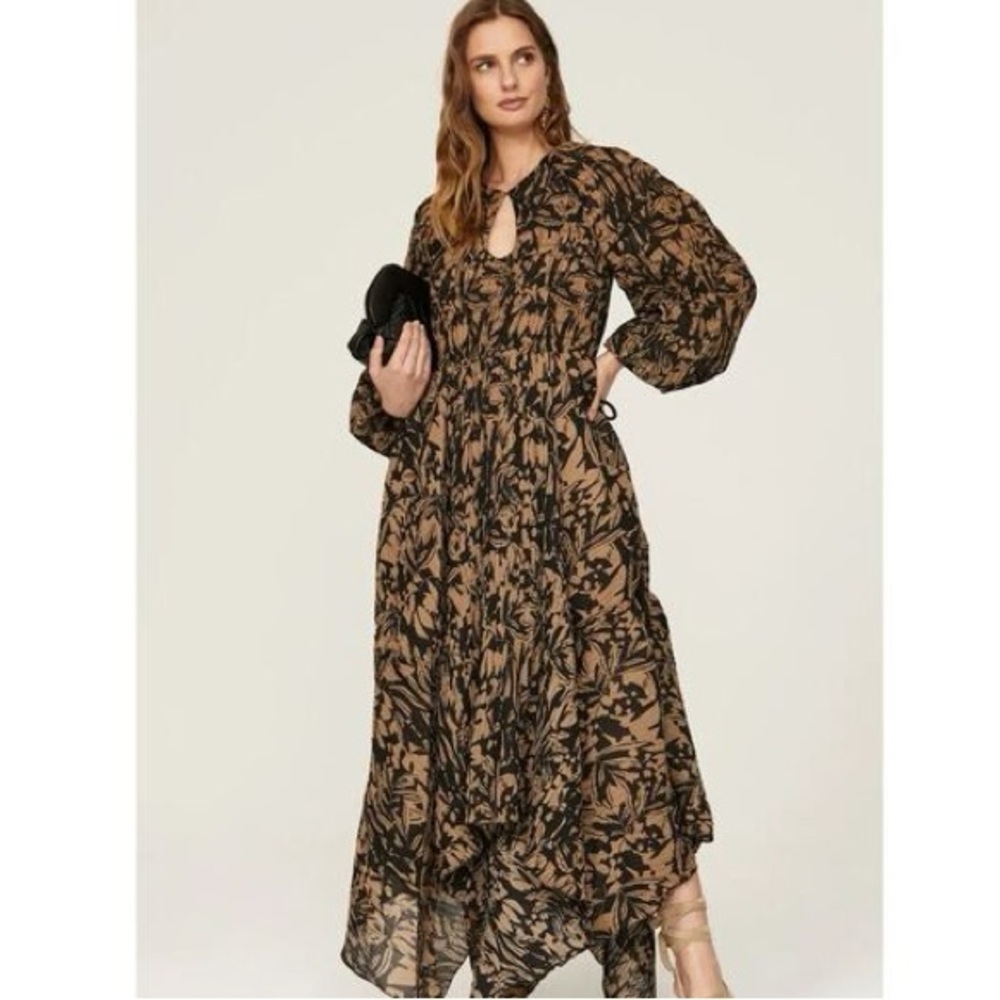 Jonathan Simkhai Tiff Chiffon Midi Dress Sz. 8